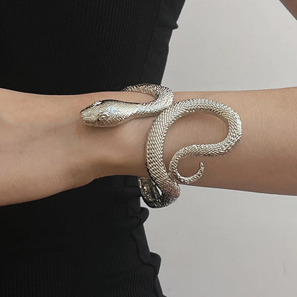 Snake-Shaped Open Bracelets.