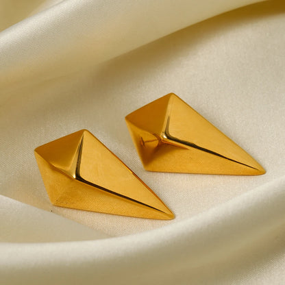 Geometric Long Rhombus   Bright Smooth Waterproof Earrings