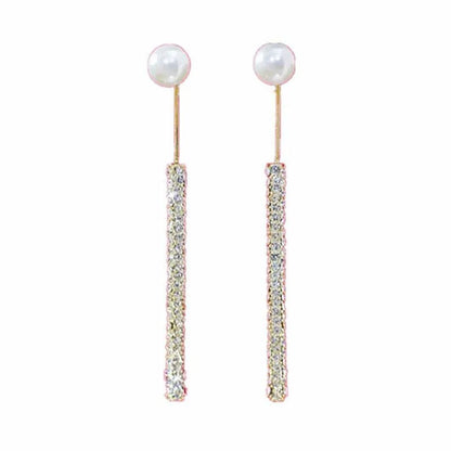 Long  Pearl Dangle Earrings