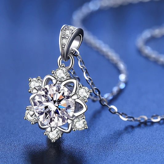 Snowflake Pendant Necklace For Women Jewelry.