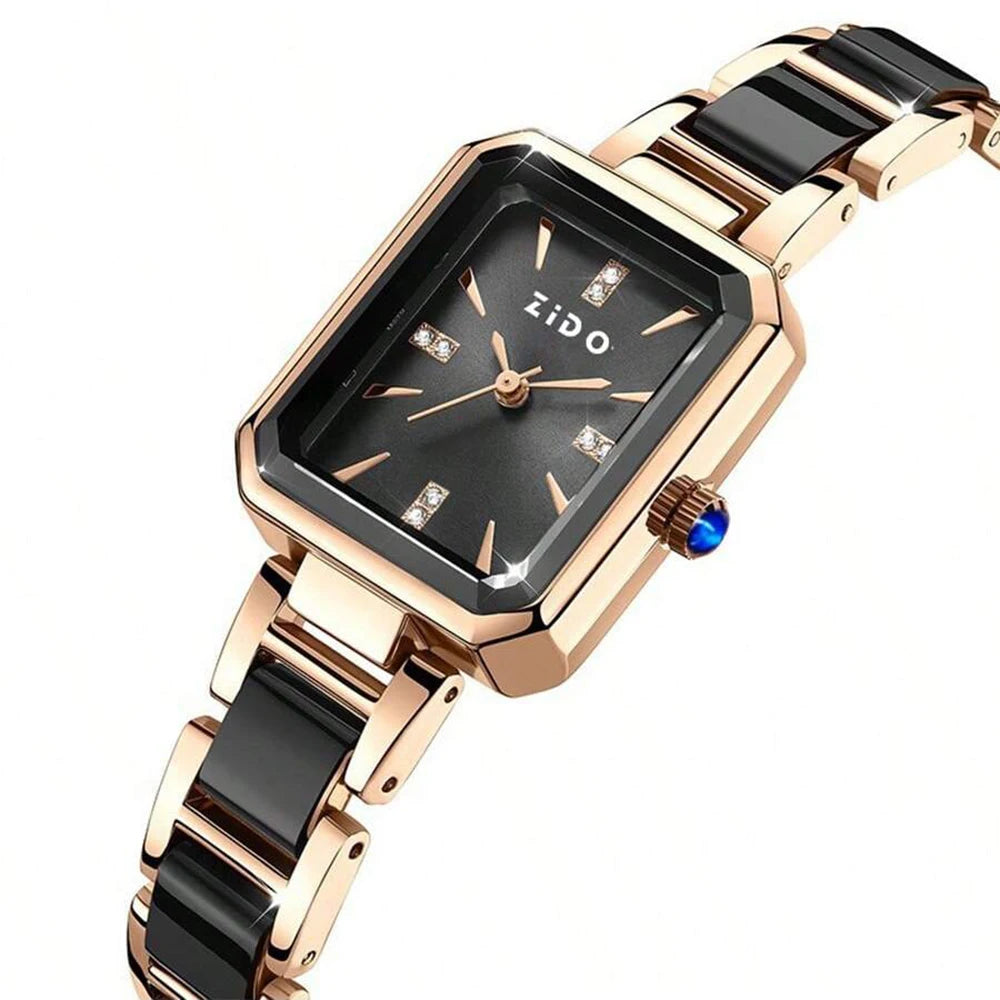 Fashion Women's Watch Square  Quartz Waterproof Watch Graduation Gift Set