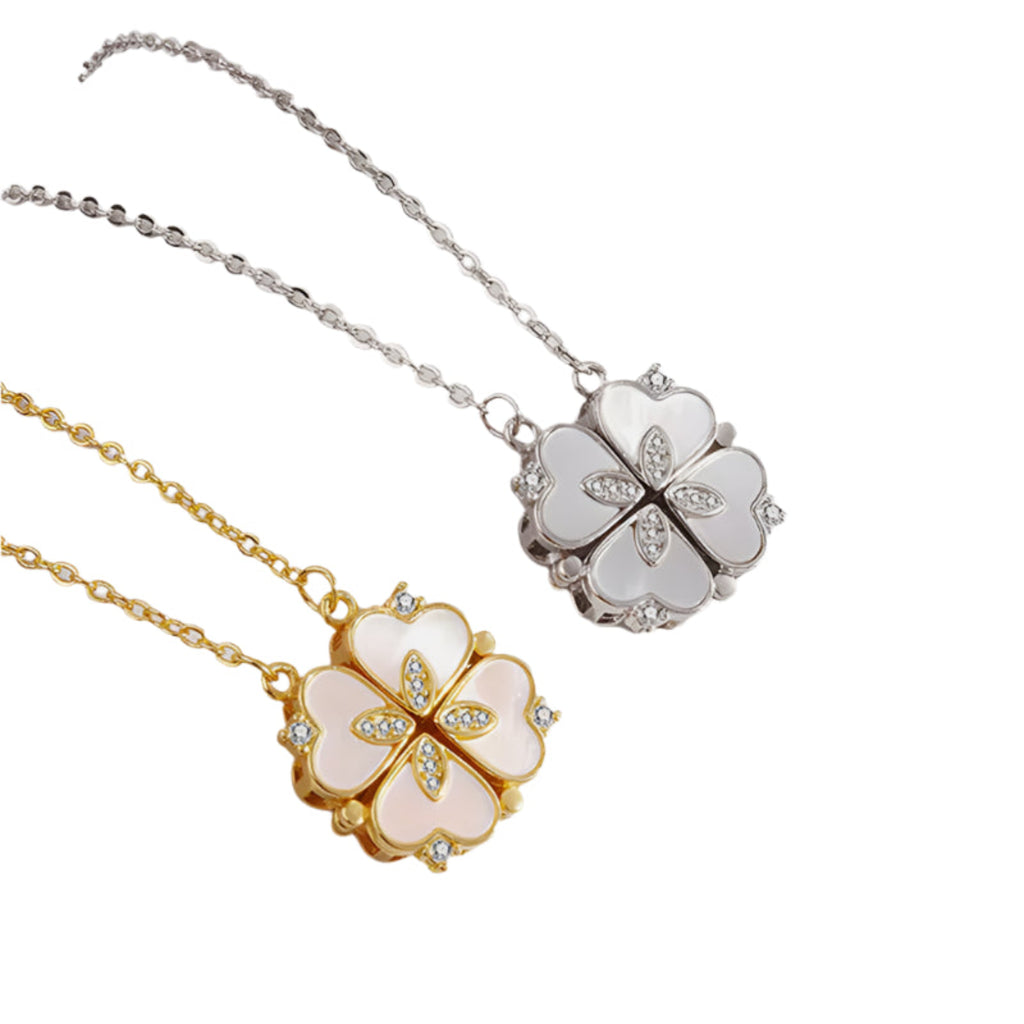 Magnetic Clover Pendant: Elegant Fine Jewelry for Women