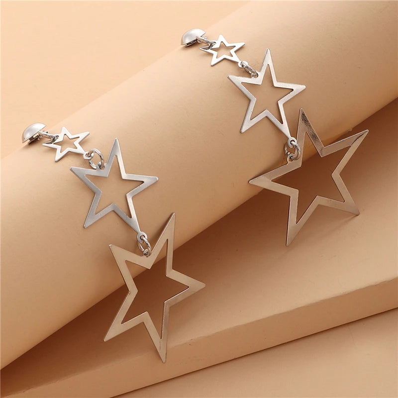 Five-pointed Star Long Earrings.