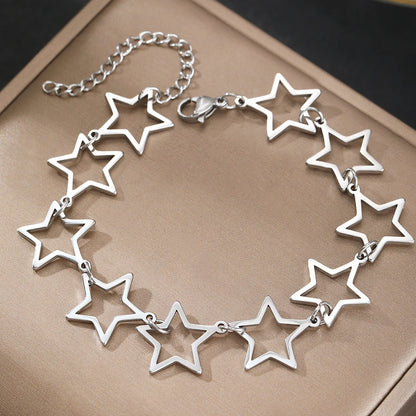 Bracelets Hollow Star Shape Chain Fashion Goddess Jewelry.