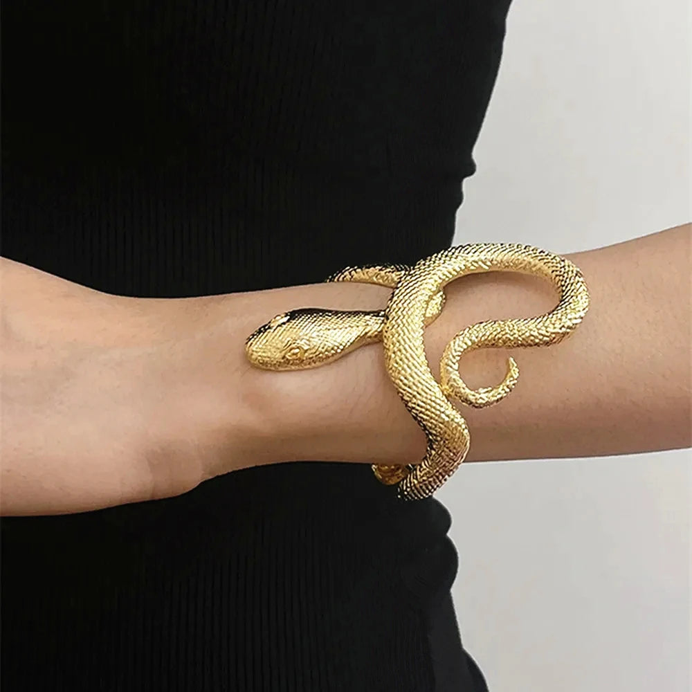 Snake-Shaped Open Bracelets.