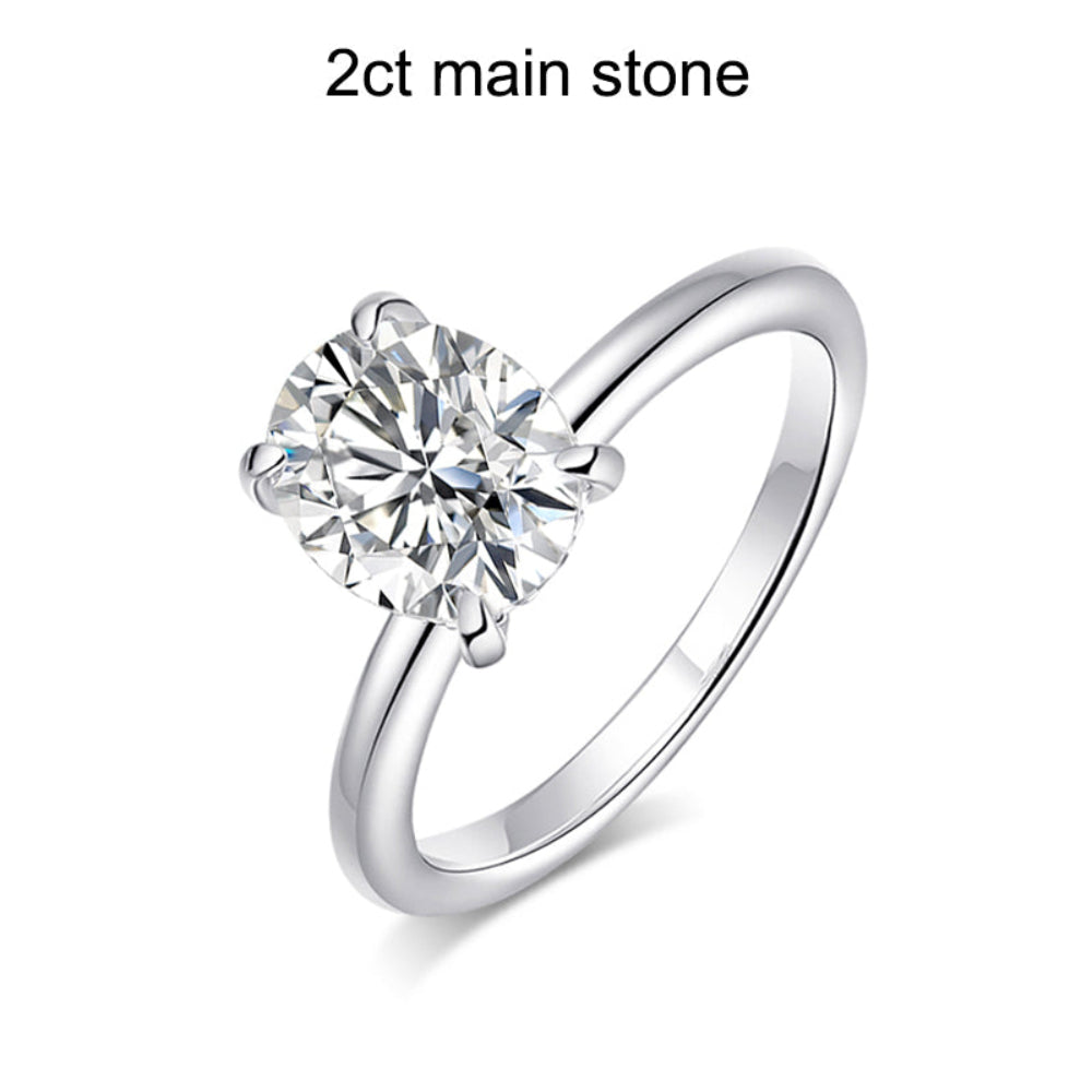 Elegant solitaire ring with sparkling round-cut stone