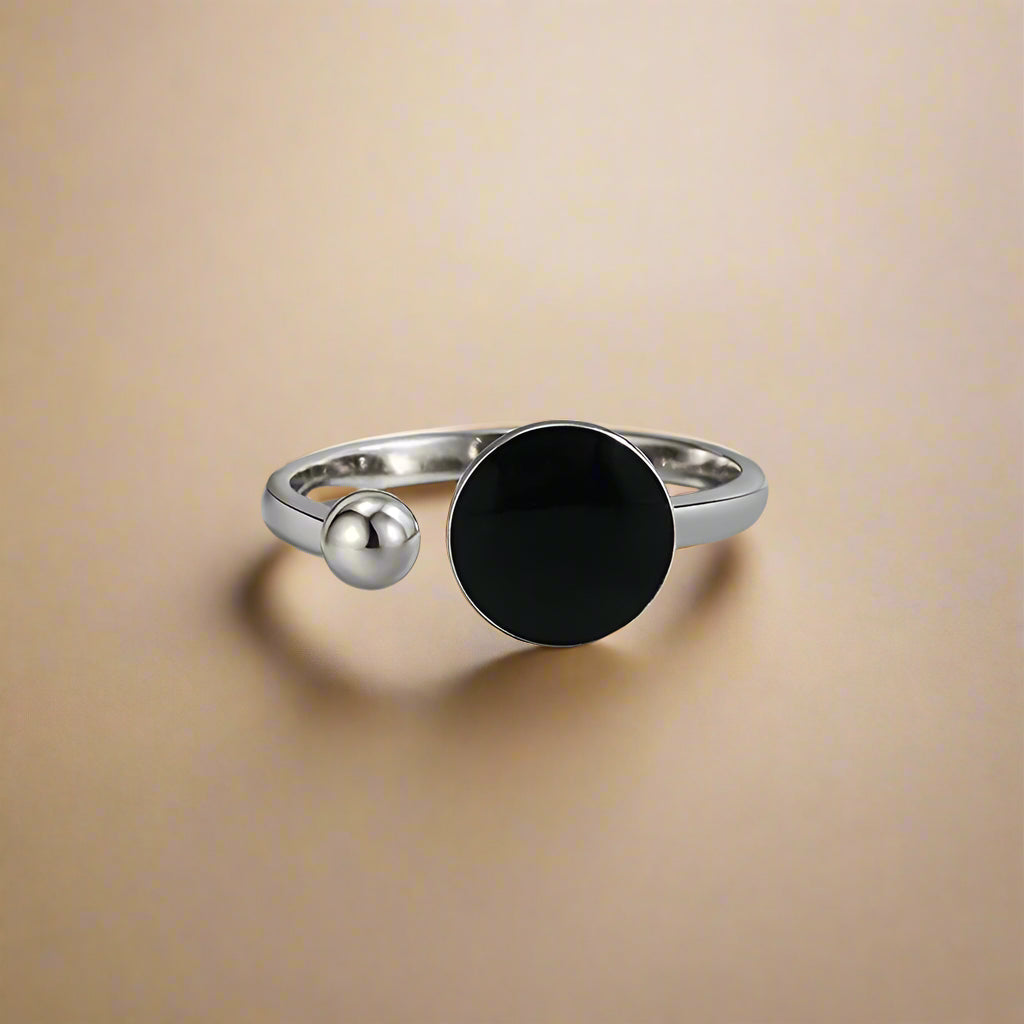Back angle view of the adjustable open ring