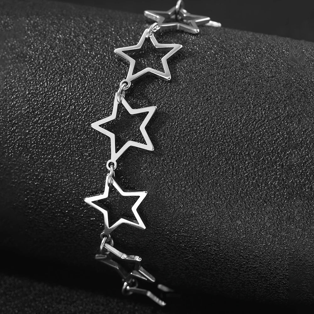 Bracelets Hollow Star Shape Chain Fashion Goddess Jewelry.