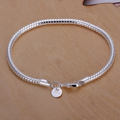 3MM Snake Chain Bracelets  Fashion Hot Top Quality Jewelry.