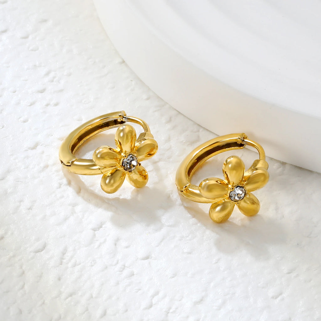 Daisy Crystal Mini Hoops