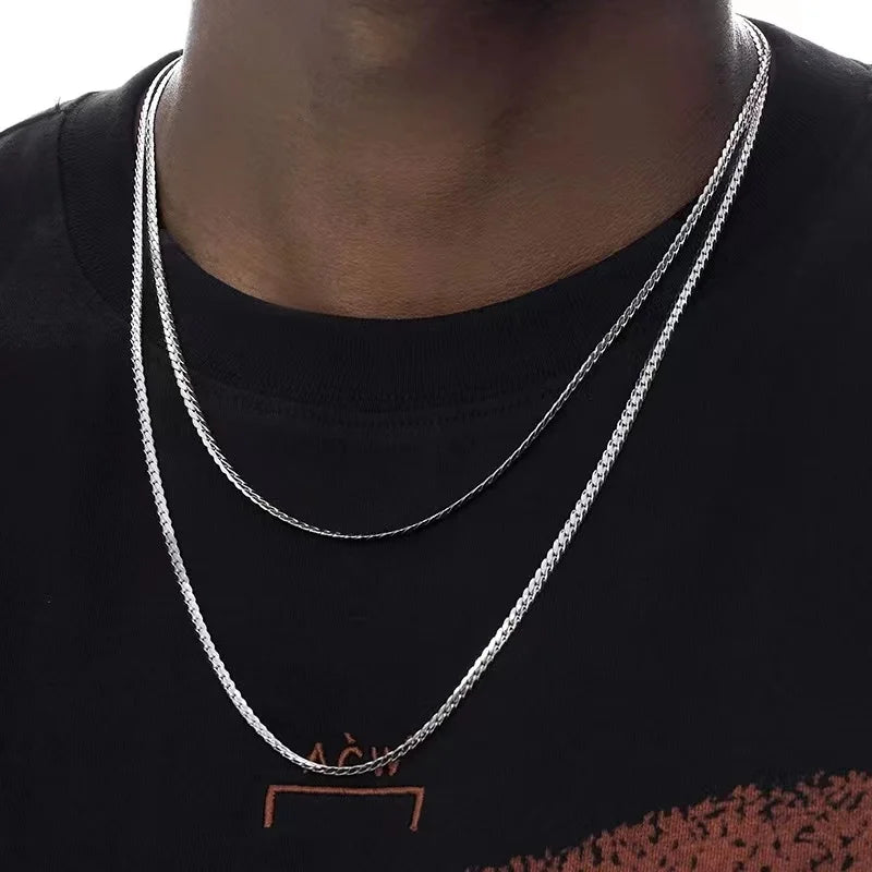 3mm  Cuban Chain Necklace Men