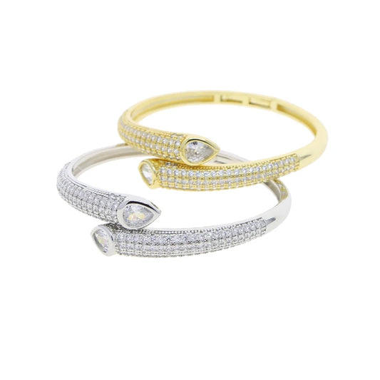 Open Sparking Bling Bangle Bracelet