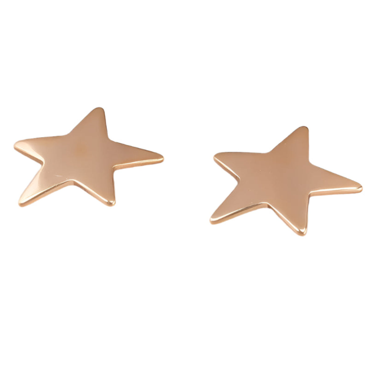 star stainless steel stud earrings in colorful and gold tones, unisex design