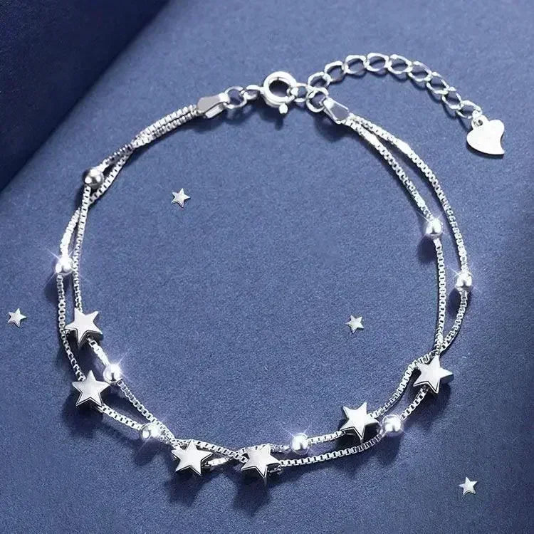 Bracelet Chain with Stars.