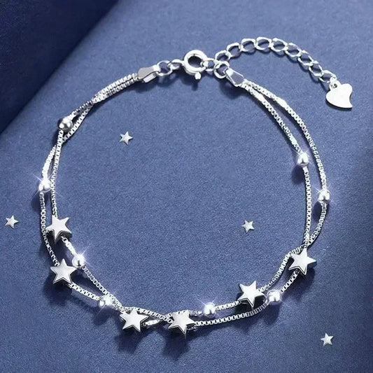 Bracelet Chain with Stars.