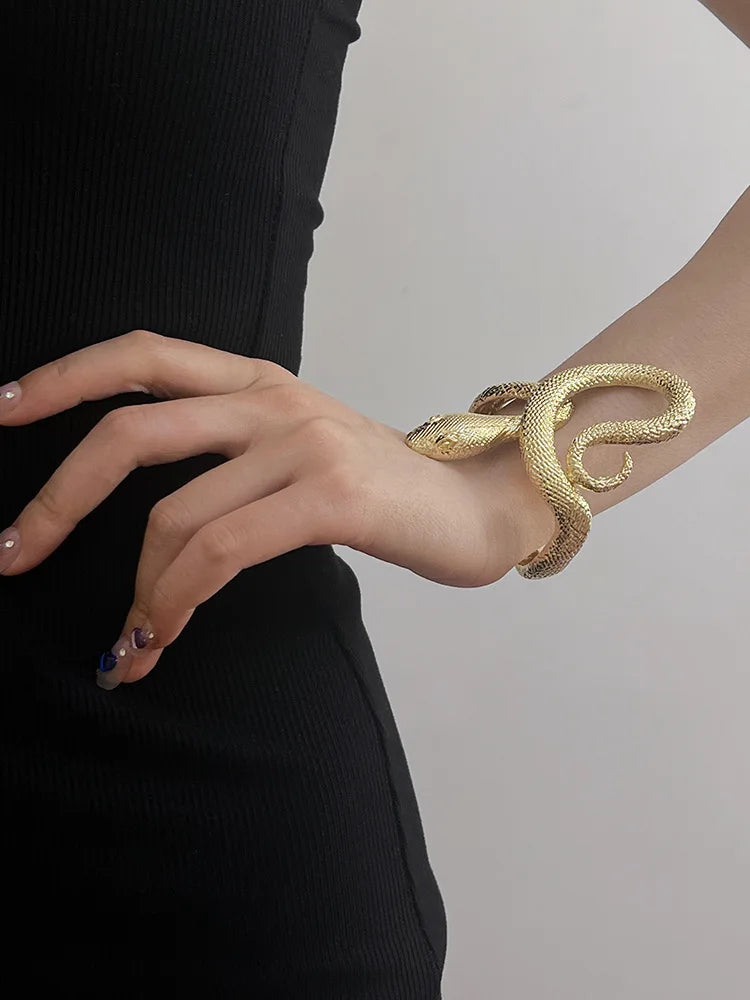 Snake-Shaped Open Bracelets.