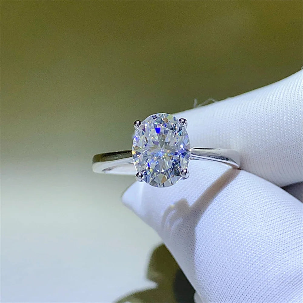 Moissanite Rings for Women Oval