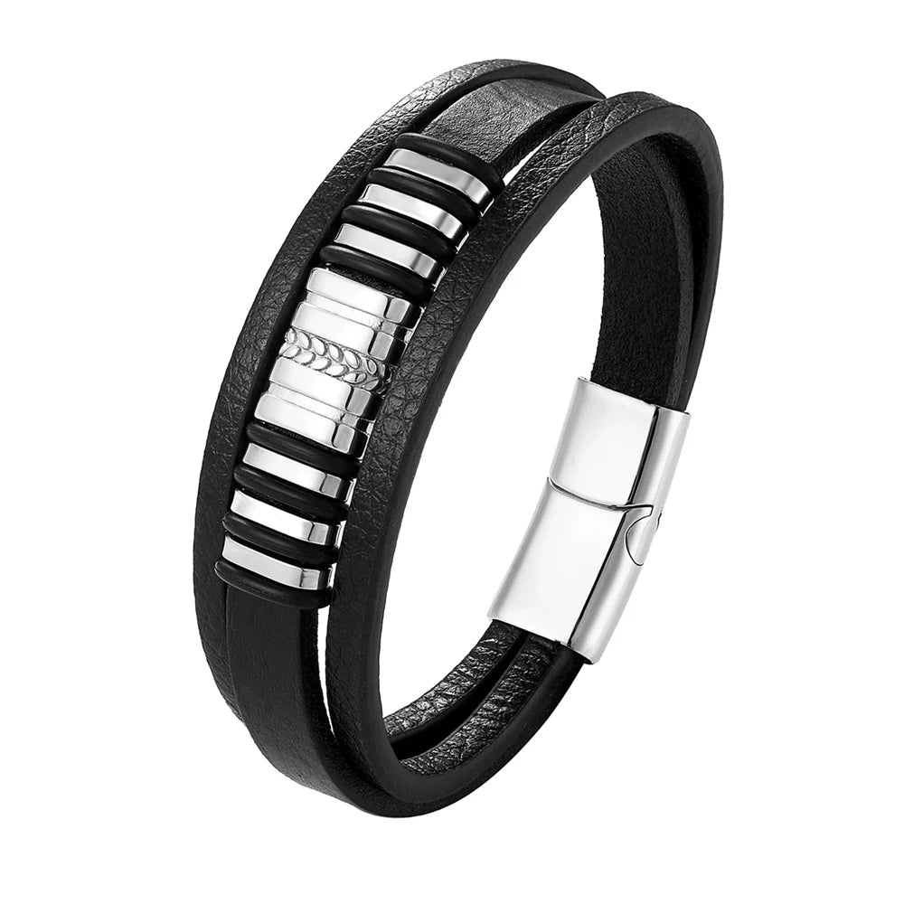 Leather Bracelet Classic Pattern Shape.