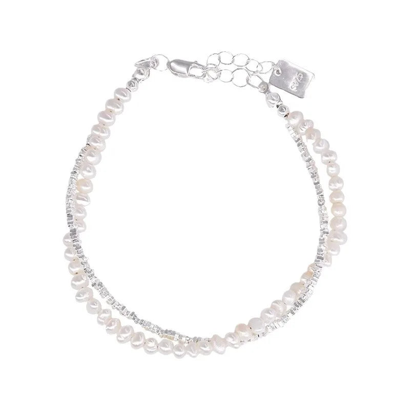 Double Layer Pearl Bracelet Design Bead Fine Jewelry.