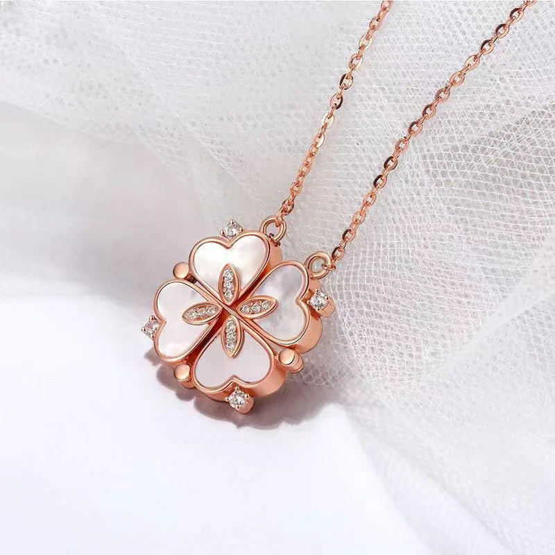 Magnetic Clover Pendant: Elegant Fine Jewelry for Women