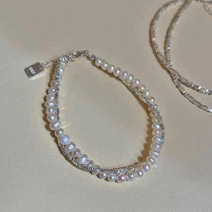 Double Layer Pearl Bracelet Design Bead Fine Jewelry.