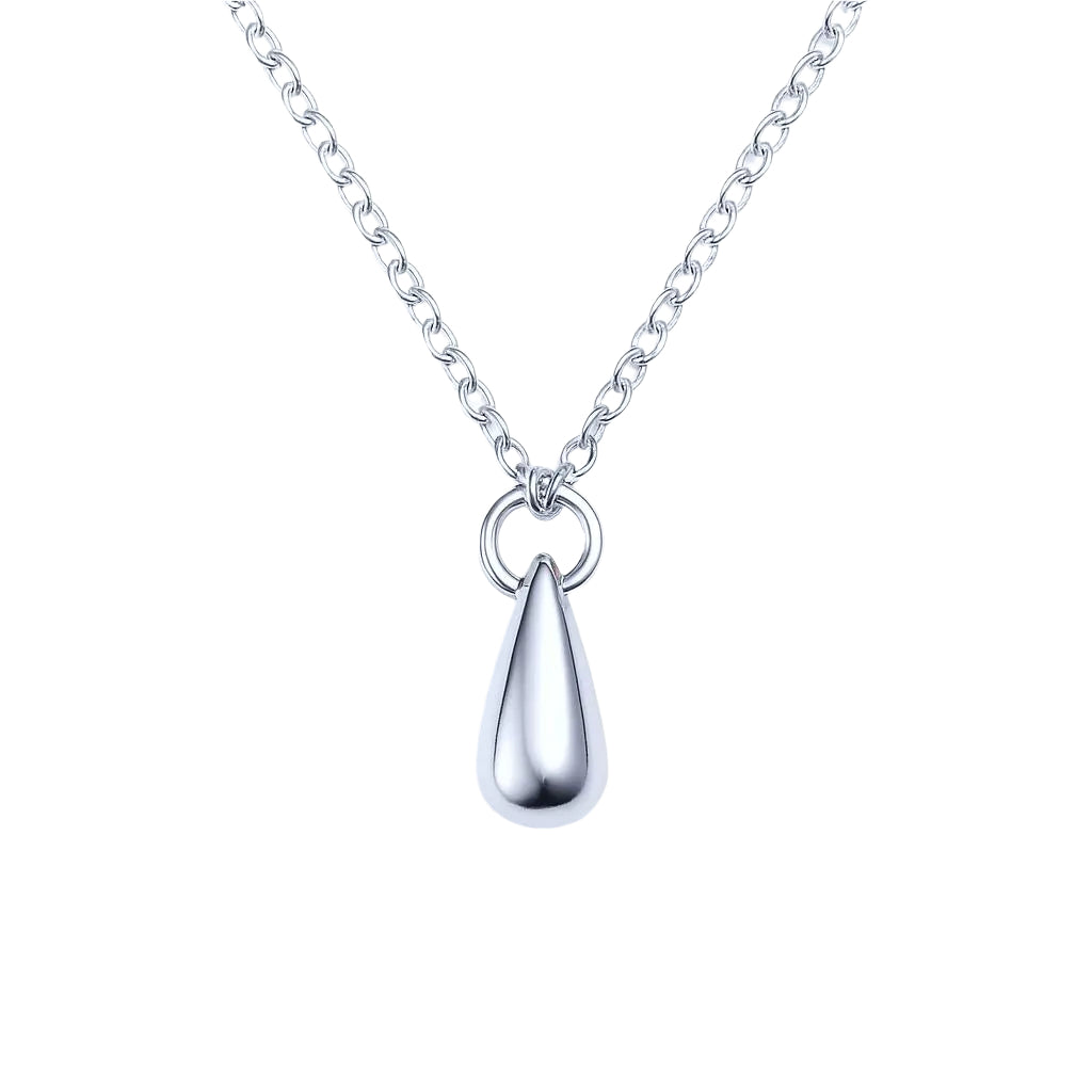  Sterling silver teardrop pendant on chain