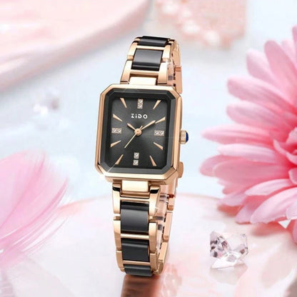 Fashion Women's Watch Square  Quartz Waterproof Watch Graduation Gift Set