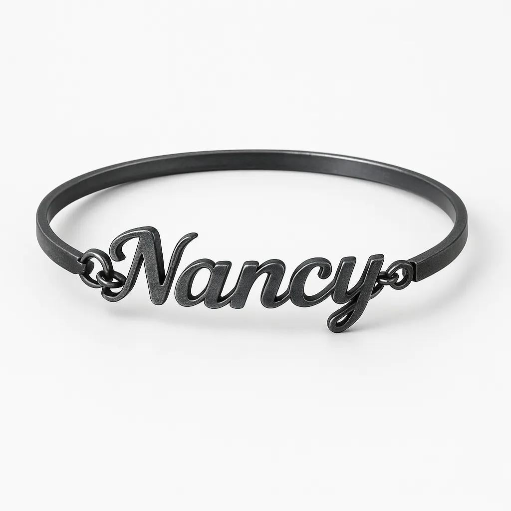 Black 'Nancy' bracelet on a white background