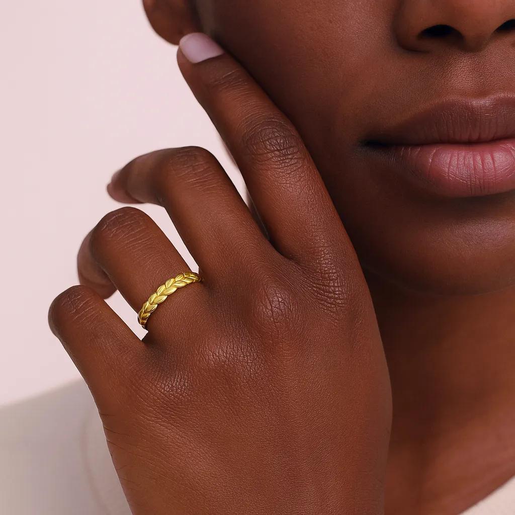 Whispered Elegance Gold Ring