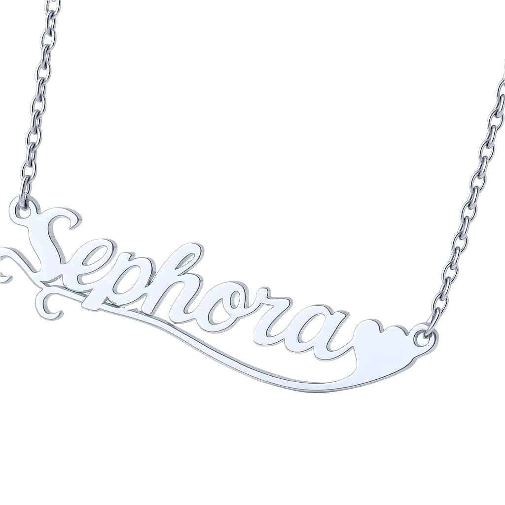 Whispered Elegance Necklace Personalized  silver