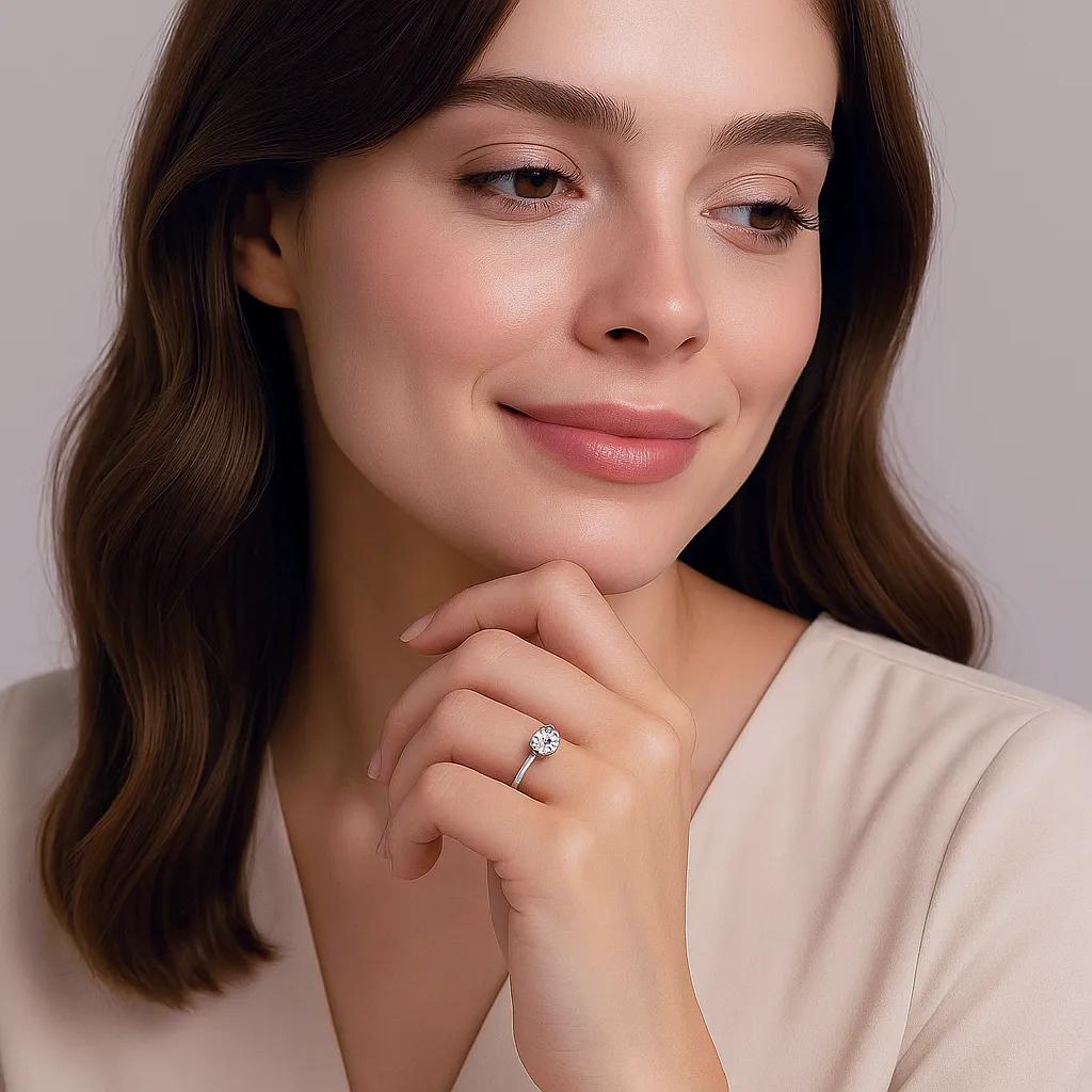 Round Moissanite Rings