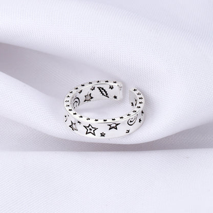 Fashion Personality Thai Silver Ring Female Simple Retro