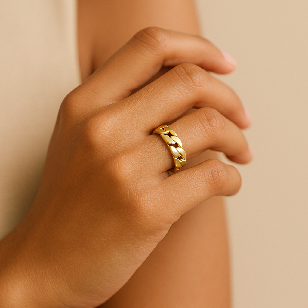 Eternal Elegance: Braided Gold Band