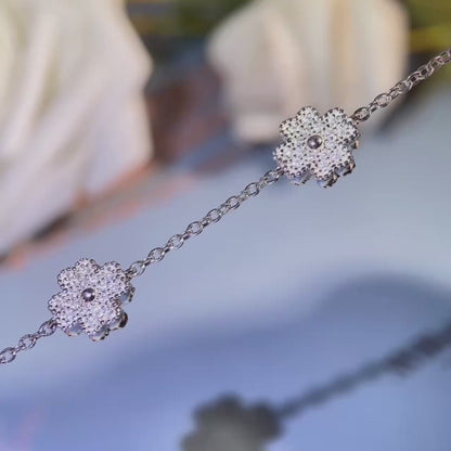 LuxClover Moissanite Four-Leaf Clover Bracelet